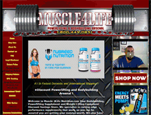 Tablet Screenshot of muscle-4life-nutrition.com